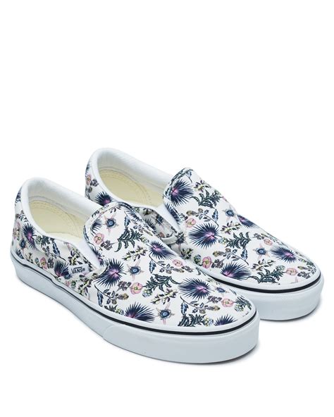 women's floral slip on sneakers.